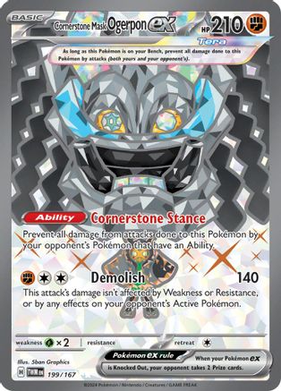 Cornerstone Mask Ogerpon ex 199 - SV06 Twilight Masquerade Holofoil