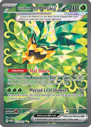Teal Mask Ogerpon ex (211/167) - SV06 Twilight Masquerade Holofoil - Special Illustration Rare