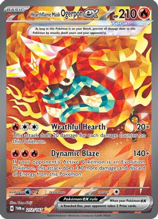 Hearthflame Mask Ogerpon ex (212/167) - SV06 Twilight Masquerade Holofoil - Special Illustration Rare