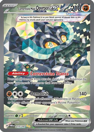 Cornerstone Mask Ogerpon ex (215/167) - SV06 Twilight Masquerade Holofoil - Special Illustration Rare