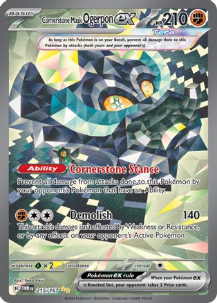 Cornerstone Mask Ogerpon ex 215 - SV06 Twilight Masquerade Holofoil