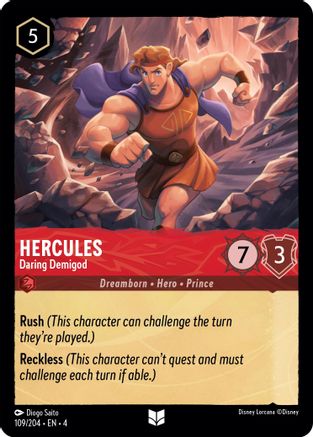 (109/204) Hercules - Daring Demigod - Ursula's Return Cold Foil