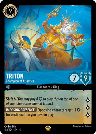(158/204)  Triton - Champion of Atlantica - Ursula's Return  Cold Foil