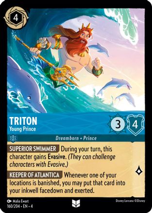 (160/204)  Triton - Young Prince - Ursula's Return  Cold Foil