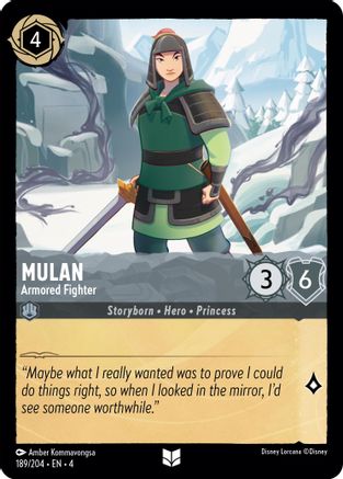 (189/204)  Mulan - Armored Fighter - Ursula's Return  Cold Foil