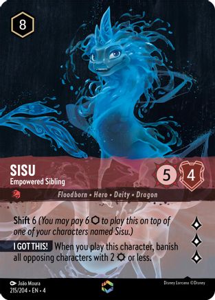 (215/204)  Sisu - Empowered Sibling (Enchanted) - Ursula's Return  Holofoil