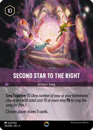 (210/204)  Second Star to the Right (Enchanted) - Ursula's Return  Holofoil