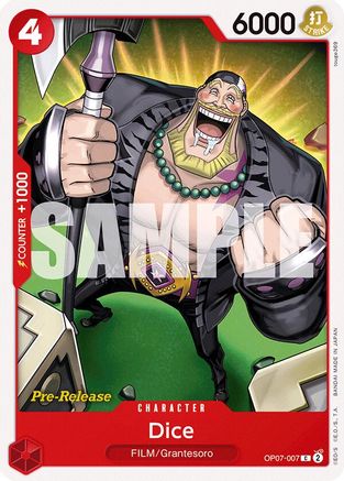 (OP07-007) Dice - 500 Years in the Future Pre-Release Cards Normal