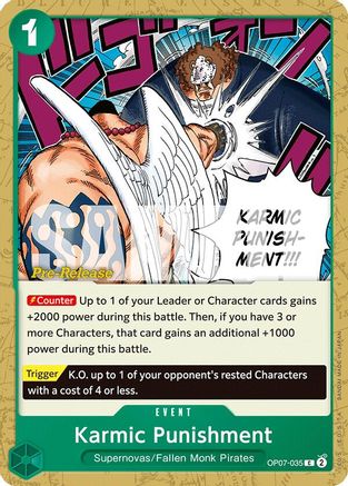 (OP07-035) Karmic Punishment - 500 Years in the Future Pre-Release Cards Normal