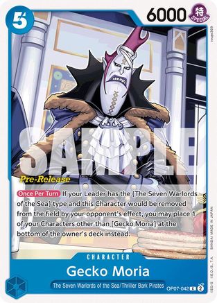 (OP07-042) Gecko Moria (042) - 500 Years in the Future Pre-Release Cards Normal