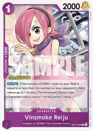 (OP07-062) Vinsmoke Reiju - 500 Years in the Future Pre-Release Cards Normal