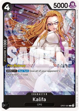 (OP07-081) Kalifa - 500 Years in the Future Pre-Release Cards Normal