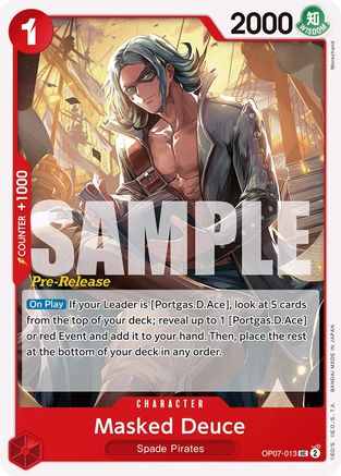 (OP07-013) Masked Deuce - 500 Years in the Future Pre-Release Cards Normal