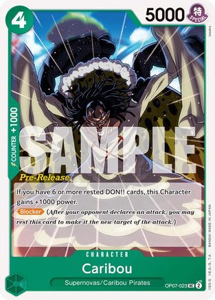 (OP07-023) Caribou - 500 Years in the Future Pre-Release Cards Normal