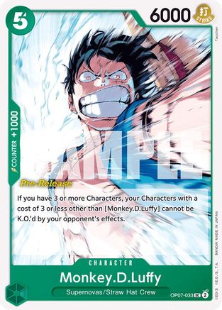 Monkey.D.Luffy (033) (OP07-033) - 500 Years in the Future Pre-Release Cards