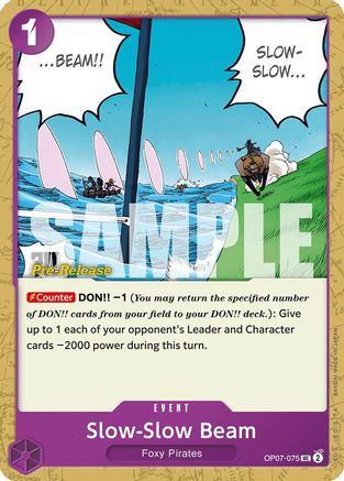 (OP07-075) Slow-Slow Beam - 500 Years in the Future Pre-Release Cards Normal
