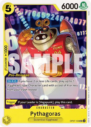 (OP07-105) Pythagoras - 500 Years in the Future Pre-Release Cards Normal