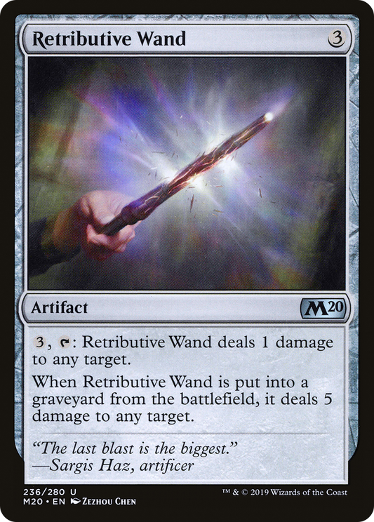 Retributive Wand (M20-236) - Core Set 2020 Foil