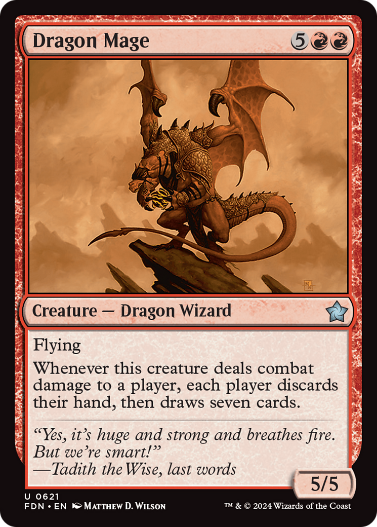 Dragon Mage (FDN-621) - Foundations Foil