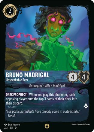(2/31) Bruno Madrigal - Unspeakable Seer - Illumineer's Quest: Deep Trouble Normal