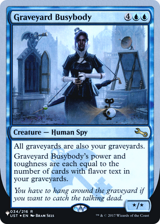 Graveyard Busybody (ULST-015) - The List (Unfinity Foil Edition) Foil