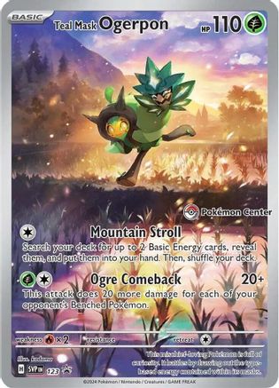 Teal Mask Ogerpon (Pokemon Center Exclusive) (123) - SV Scarlet & Violet Promo Cards Holofoil - Promo
