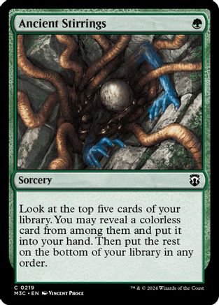 Ancient Stirrings (Ripple Foil) (M3C-219) - Modern Horizons 3 Commander Foil