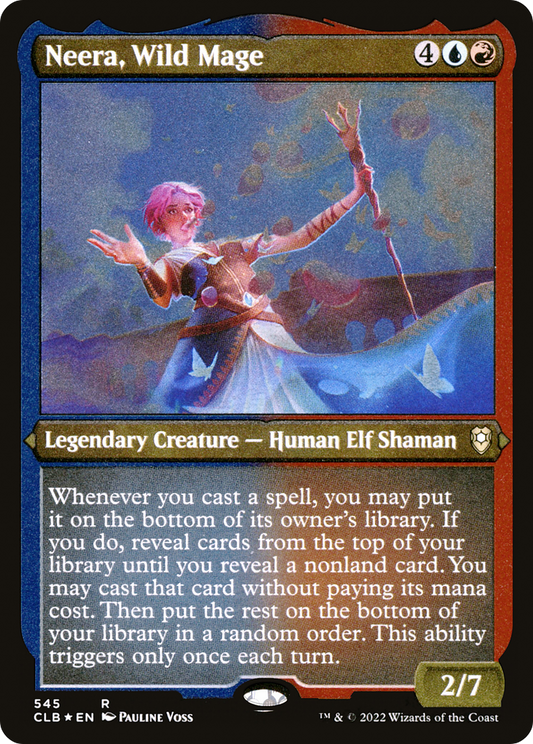 Neera, Wild Mage (CLB-545) - Commander Legends: Battle for Baldur's Gate Etched Foil