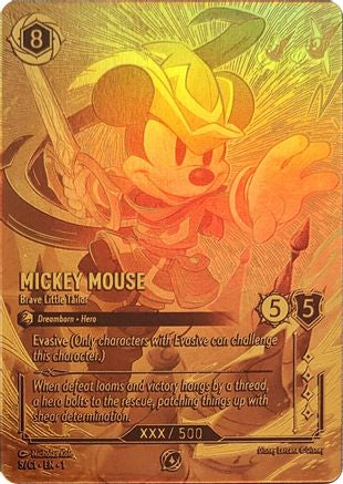 (005)  Mickey Mouse - Brave Little Tailor (Serial Numbered) - Disney Lorcana Promo Cards  Nonfoil