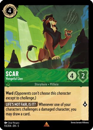 Scar - Vengeful Lion (93/204) - Shimmering Skies Cold Foil