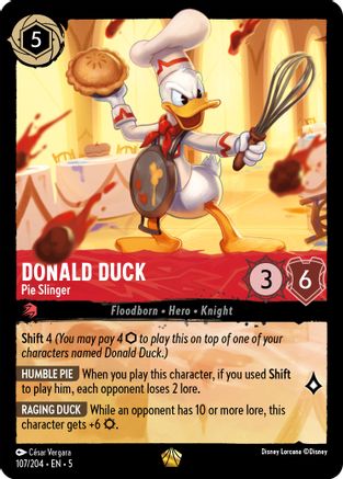 (107/204)  Donald Duck - Pie Slinger - Shimmering Skies  Normal