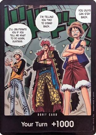 DON!! Card (DP07-001) (Trafalgar Law, Eustass Kid and Monkey.D.Luffy) (Double Pack Set Vol. 4) - 500 Years in the Future Foil