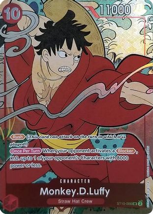 Monkey.D.Luffy (English Version 1st Anniversary Set) (ST10-006) - One Piece Promotion Cards Foil