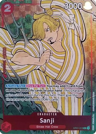 Sanji (English Version 1st Anniversary Set) (OP01-013) - One Piece Promotion Cards Foil