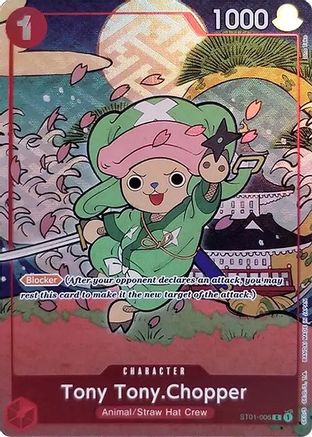 Tony Tony.Chopper (English Version 1st Anniversary Set) (ST01-006) - One Piece Promotion Cards Foil