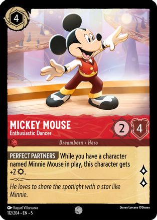 (112/204)  Mickey Mouse - Enthusiastic Dancer - Shimmering Skies  Cold Foil