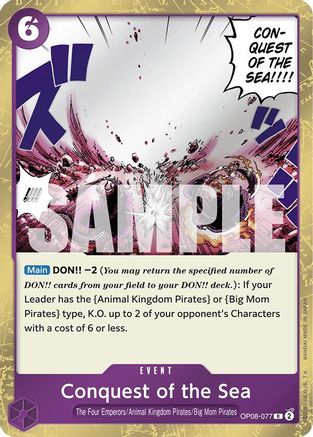 (OP08-077) Conquest of the Sea - Two Legends Foil