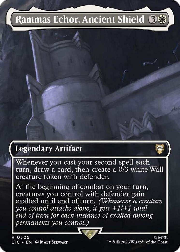 Rammas Echor, Ancient Shield (Borderless) (LTC-505) - Tales of Middle-earth Commander (Borderless) Foil