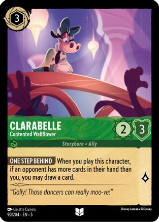 (090/204)  Clarabelle - Contented Wallflower - Shimmering Skies  Cold Foil