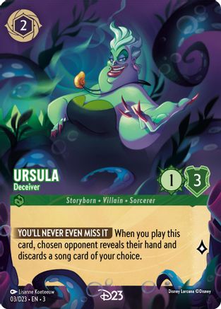 (3) Ursula - Deceiver - D23 Promos Holofoil