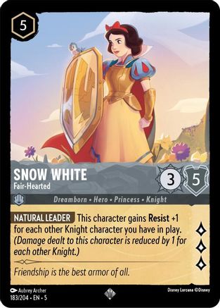 (183/204)  Snow White - Fair-Hearted - Shimmering Skies  Cold Foil