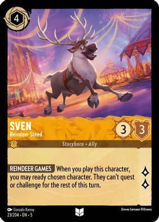 (023/204)  Sven - Reindeer Steed - Shimmering Skies  Cold Foil