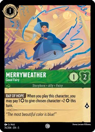 (076/204)  Merryweather - Good Fairy - Shimmering Skies  Cold Foil