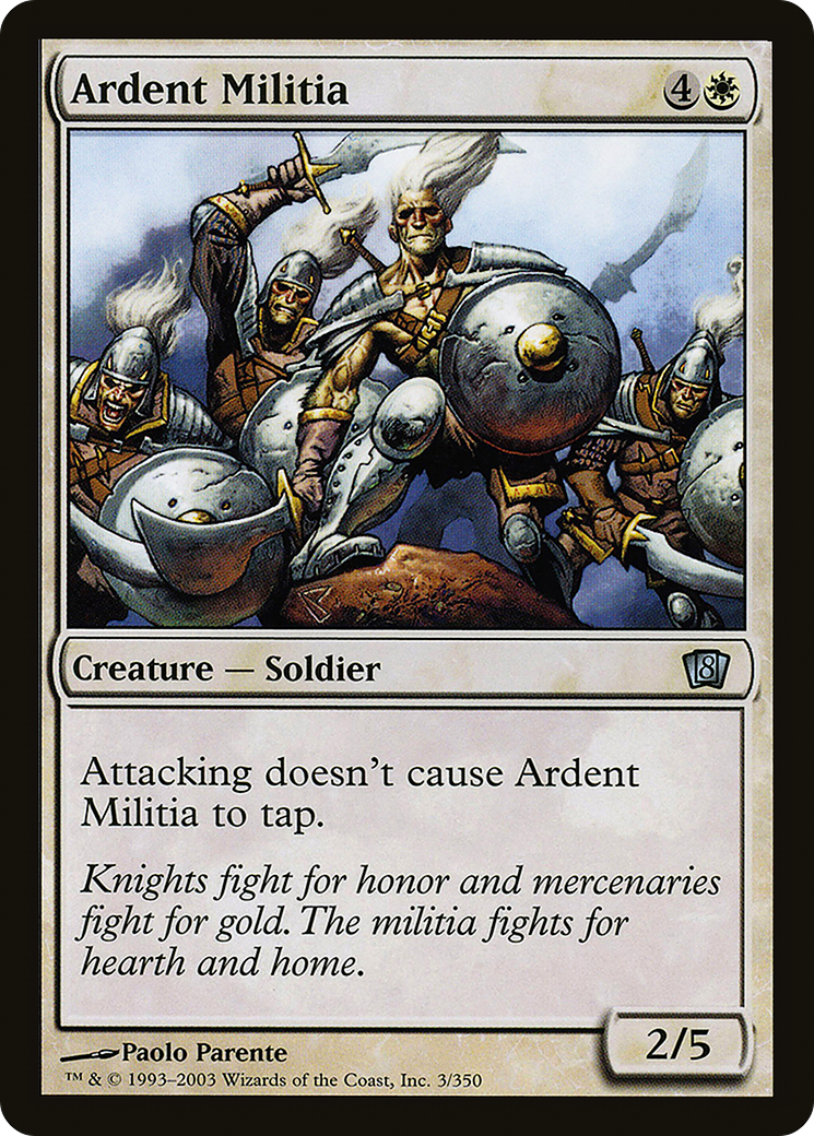 Ardent Militia (8ED-03★) - Eighth Edition Foil