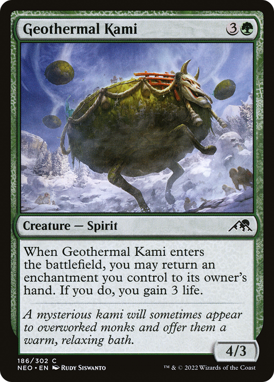 Geothermal Kami (NEO-186) - Kamigawa: Neon Dynasty Foil