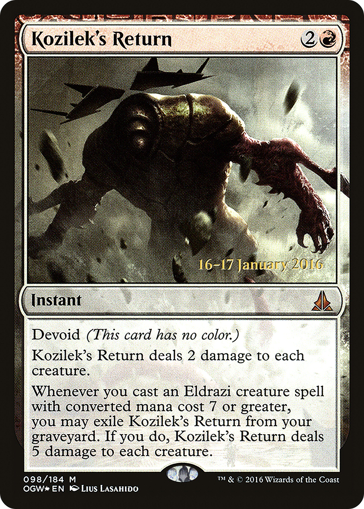 Kozilek's Return (PRE-98S) - Oath of the Gatewatch Promos: (devoid) (Prerelease) Foil