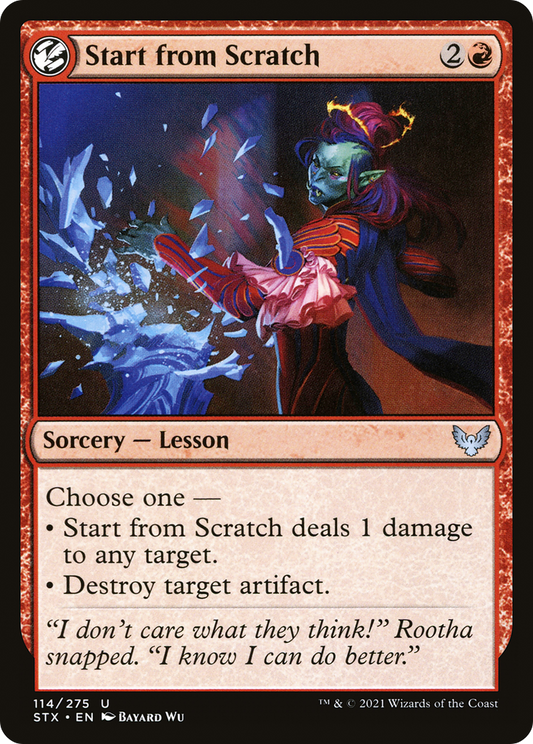 Start from Scratch (STX-114) - Strixhaven: School of Mages: (lesson) Foil