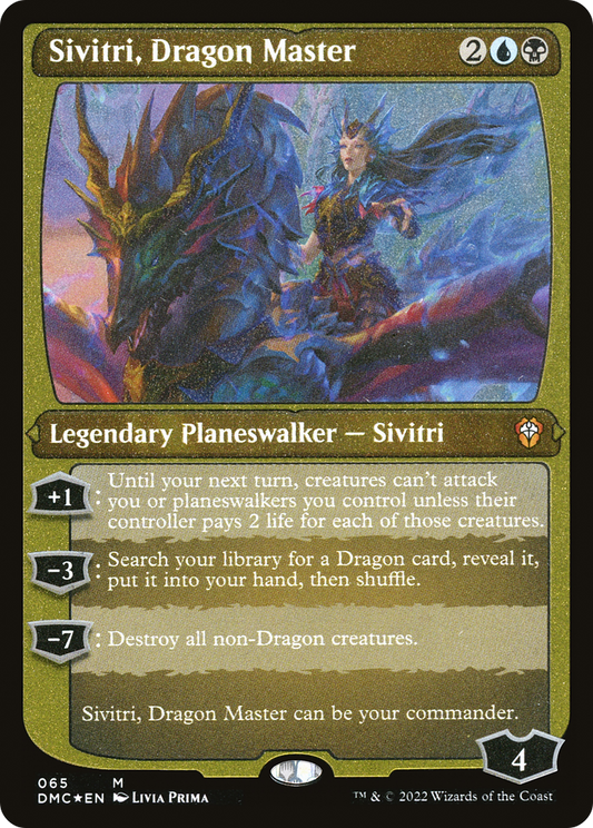 Sivitri, Dragon Master (DMC-065) - Dominaria United Commander Etched Foil