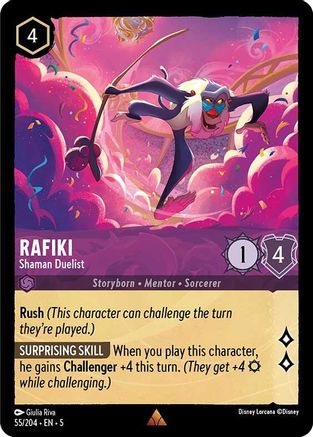 (055/204)  Rafiki - Shaman Duelist - Shimmering Skies  Cold Foil