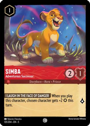 (125/204)  Simba - Adventurous Successor - Shimmering Skies  Cold Foil